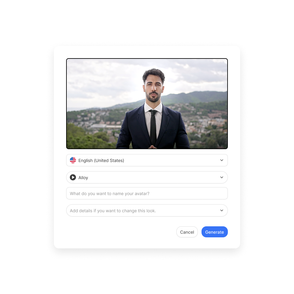 photo to AI Avatar video – save your custom AI avatar for a consistent on‑camera presence